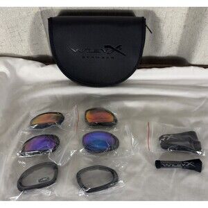Wiley X Interchangeable Lens Kit with Hard Case. Accessories, Multi Color Lenses